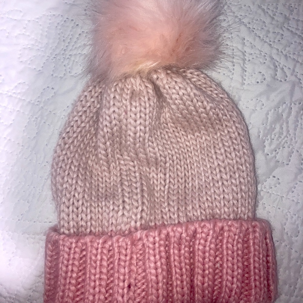 Pink Pom Pom Beanie
